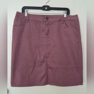 Zara Mauve Straight Skirt